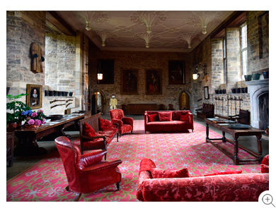9/16 Broughton Castle's Great Hall, which incorporates the Medieval hall of 1300